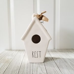 Rae Dunn REST Ceramic Birdhouse